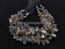 Labradorite Far Faceted Drops Beads